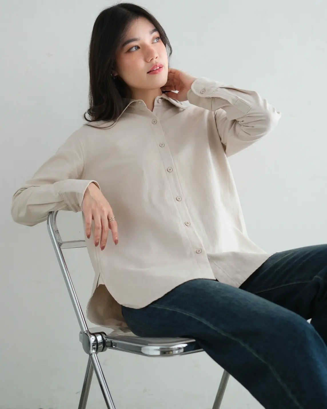 Aleya Shirt Beige - Image 2