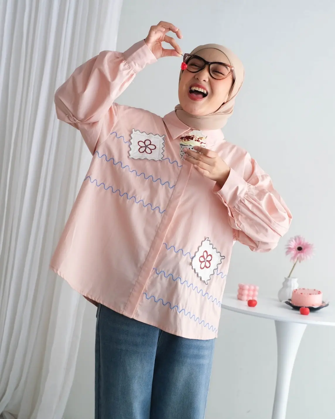 Bilsha Shirt Kode 20279 Pink - Image 3