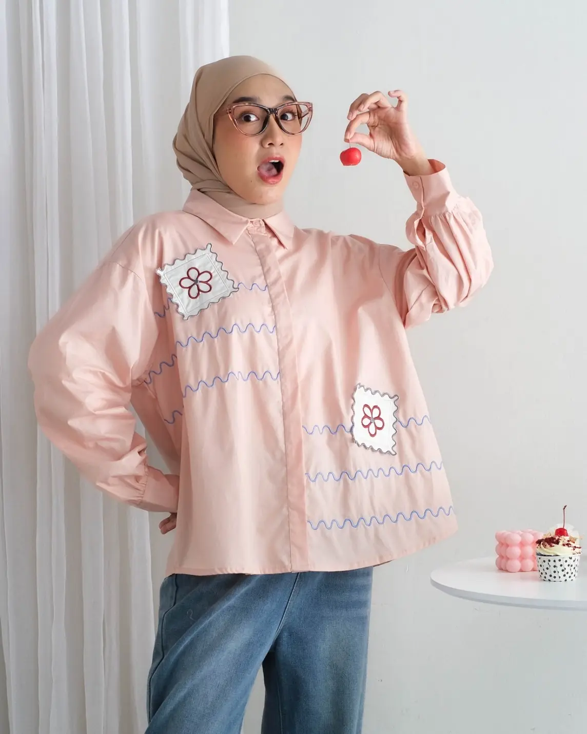 Bilsha Shirt Kode 20279 Pink