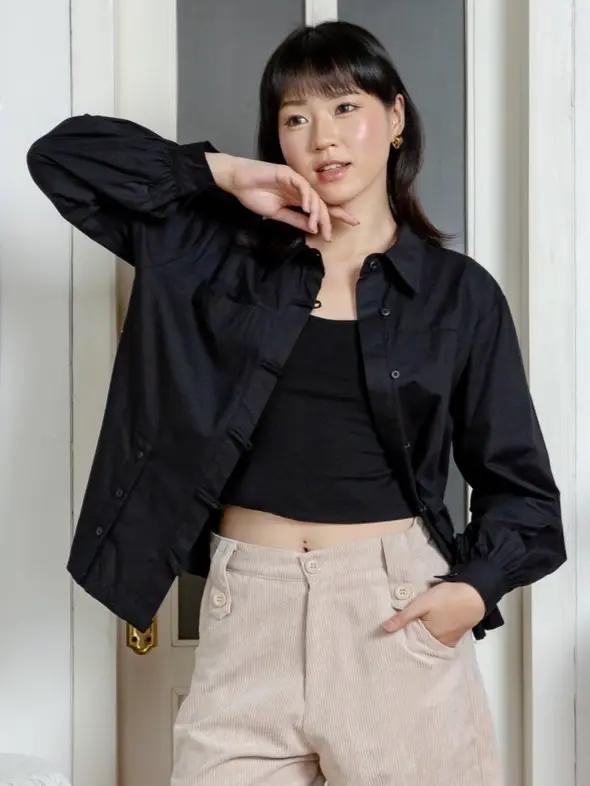 (Grandpa'S) Carine Shirt Black