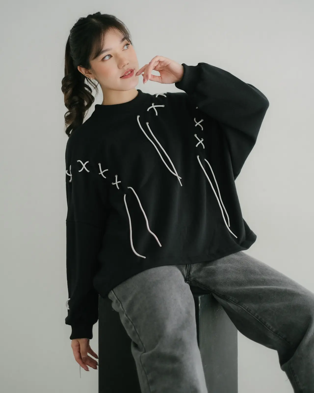 Claiton Sweater Black - Image 3