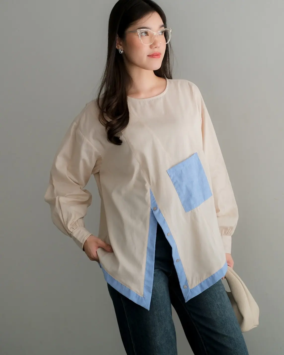 Flavia Longsleeve Kode 1398 Beige
