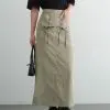 Galael Corduroy Skirt Olive - Image 3