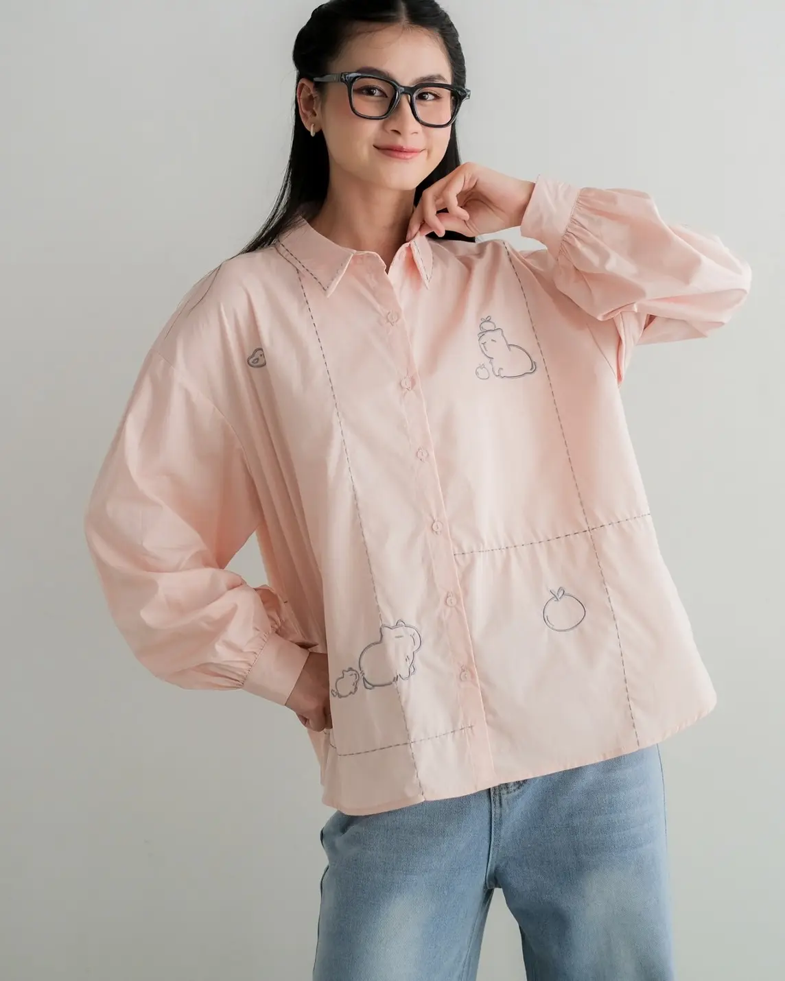 CAPY Shirt Kode 1400 Pink - Image 3