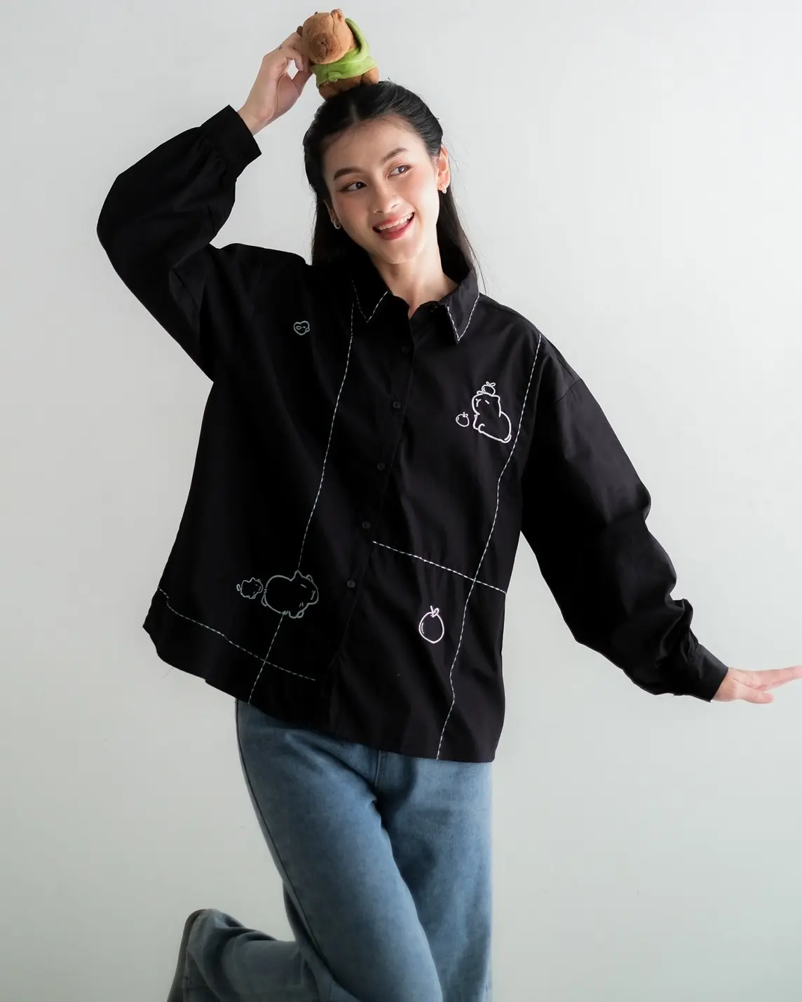 CAPY Shirt Kode 1400 Black - Image 2