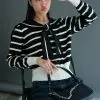 Ivanya Stripe Longsleeve Kode 122B Black
