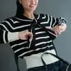 Ivanya Stripe Longsleeve Kode 122B Black - Image 4