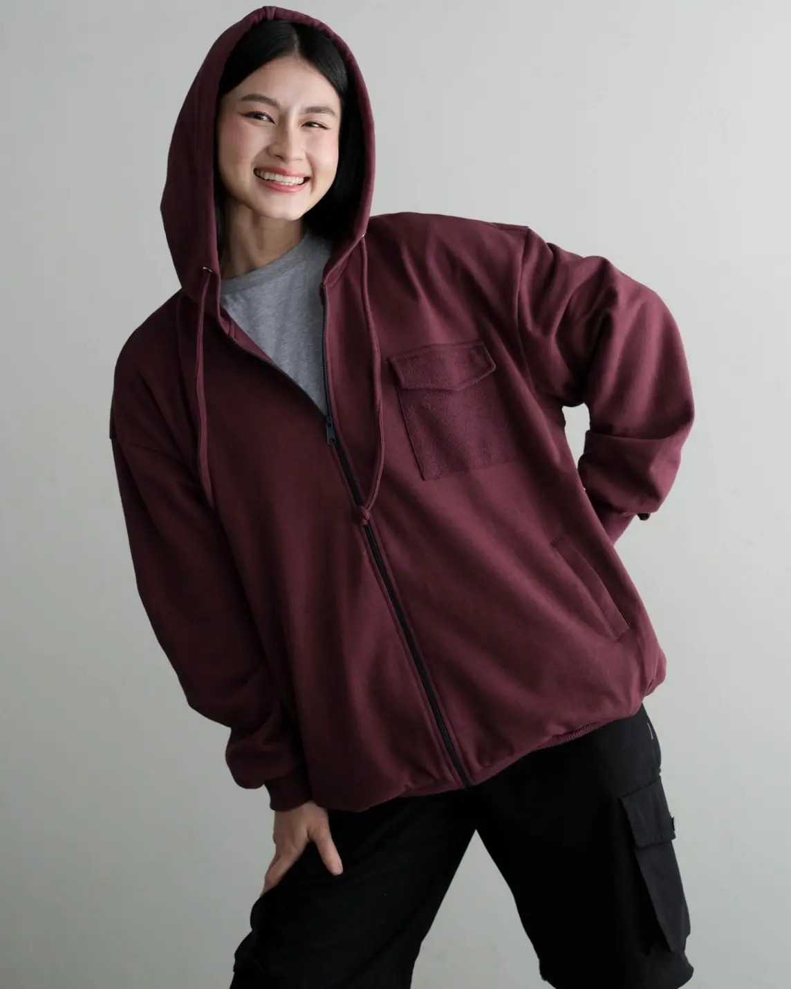 Leyna Jacket Burgundy - Image 2