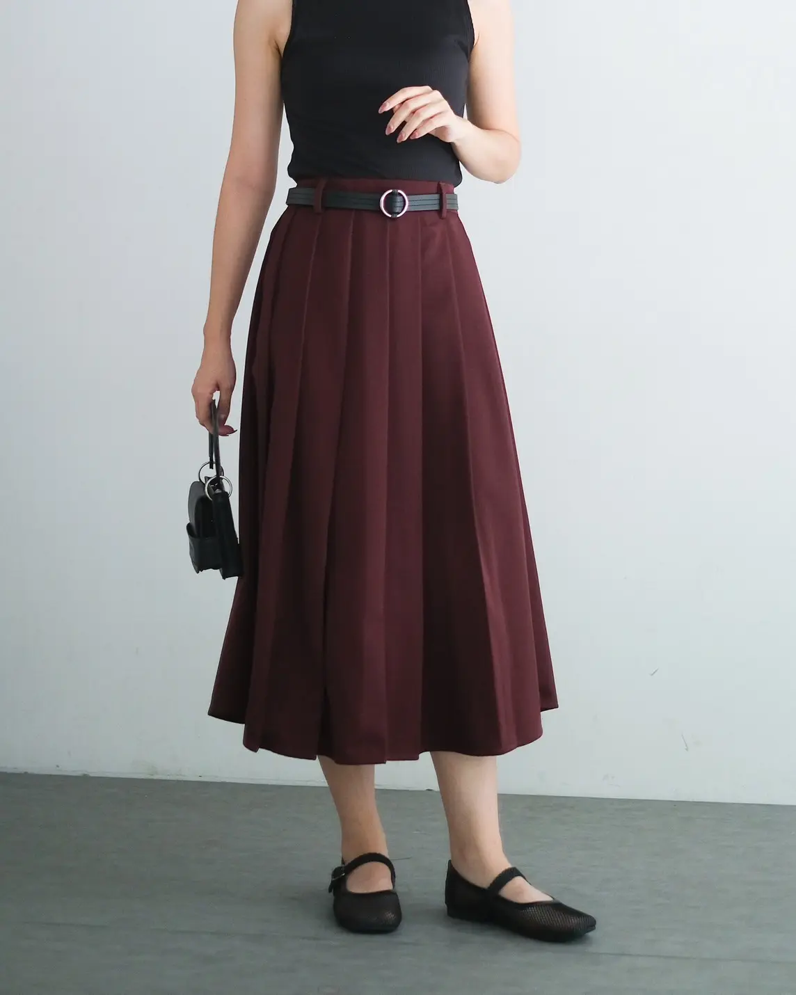 Marielyn Skirt Burgundy - Image 2