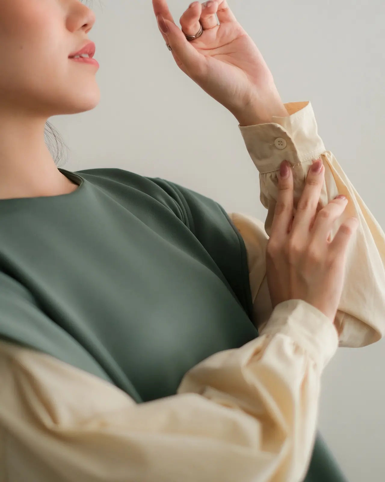 Megumi Blouse Mineral Green - Image 3
