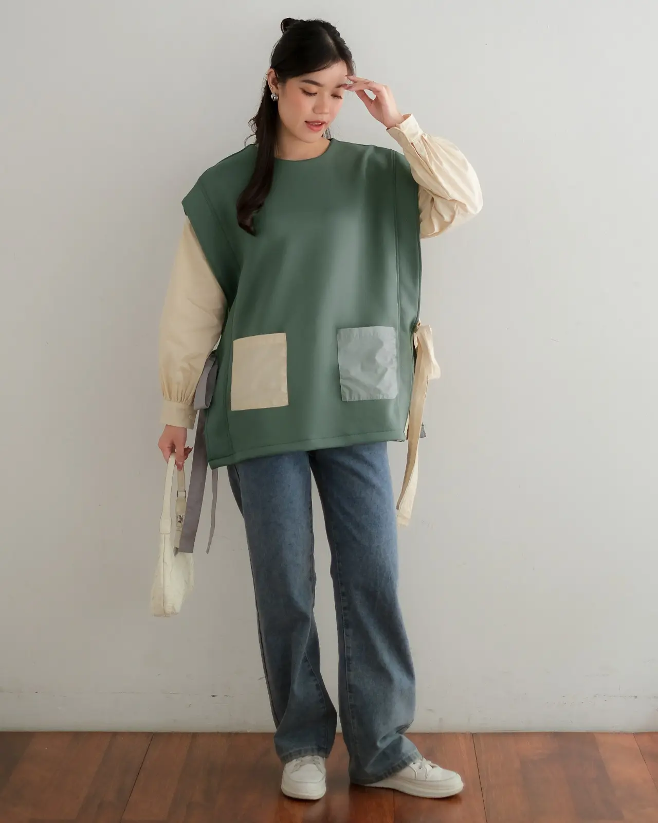 Megumi Blouse Mineral Green - Image 4
