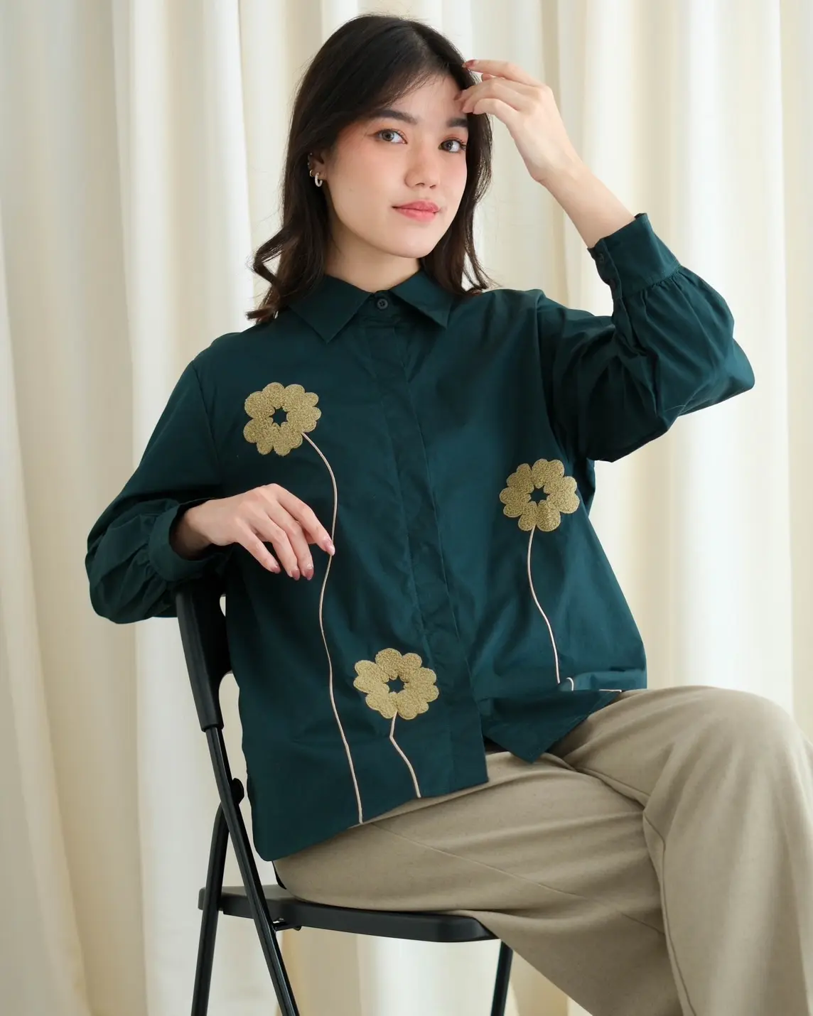 Nairu Shirt Glass Green
