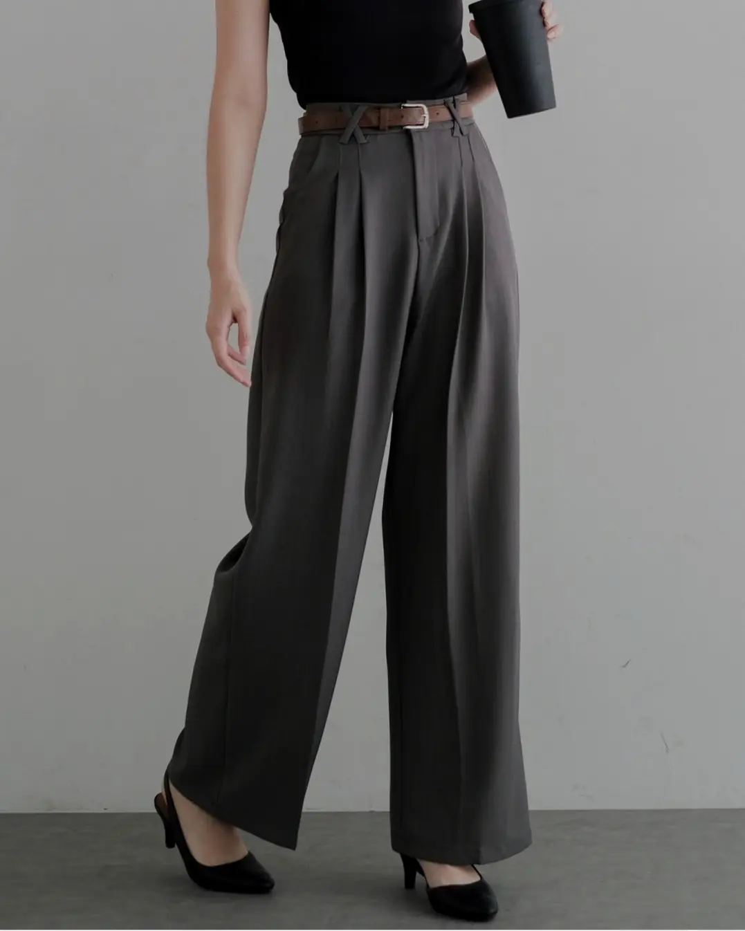 Qaimi Cullote Pants Kode 226D Dark Grey - Image 3