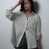 Quinara Stripe Shirt Kode 2033 Beige - Image 2