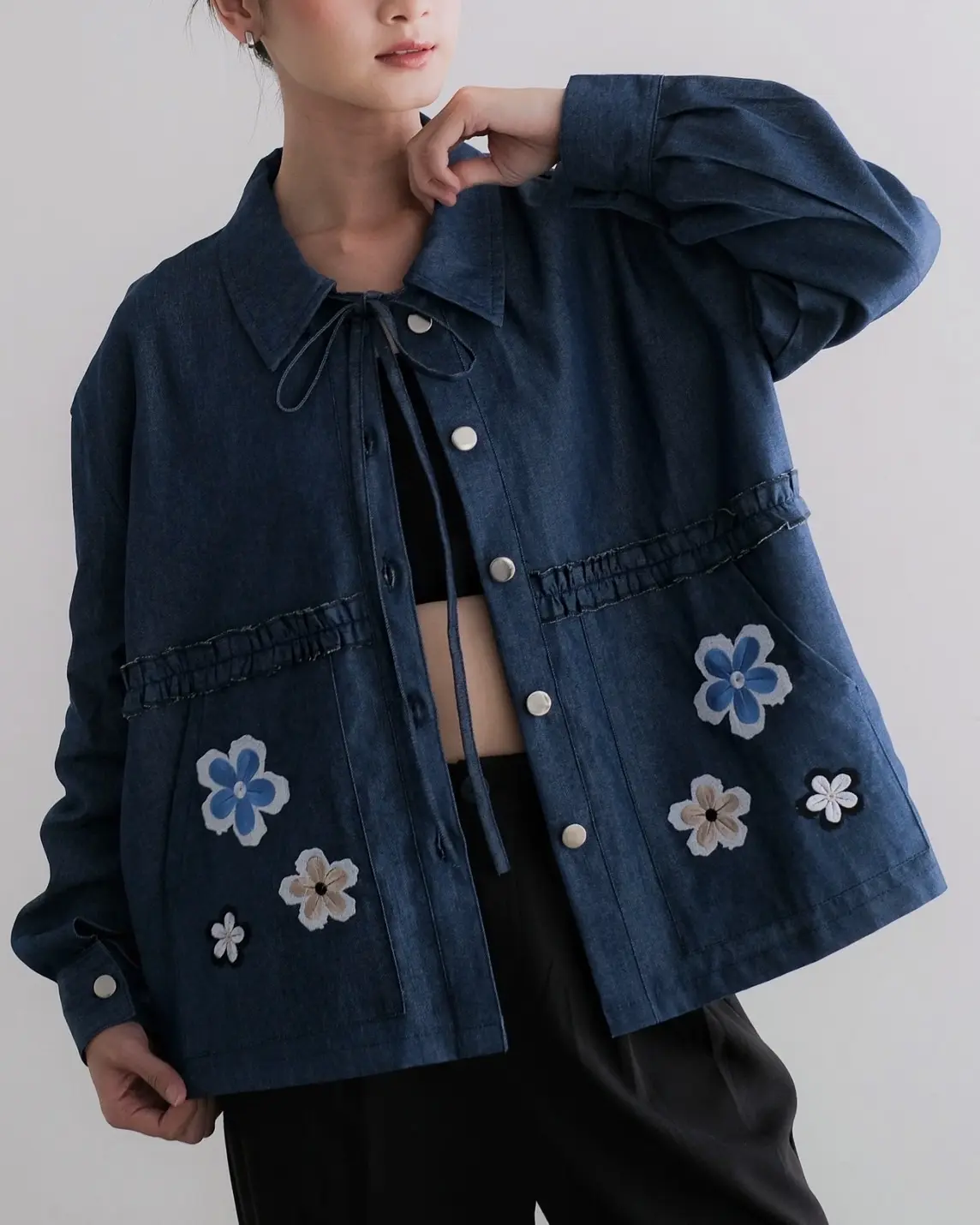 Zoe Denim Shirt Dark Blue - Image 3