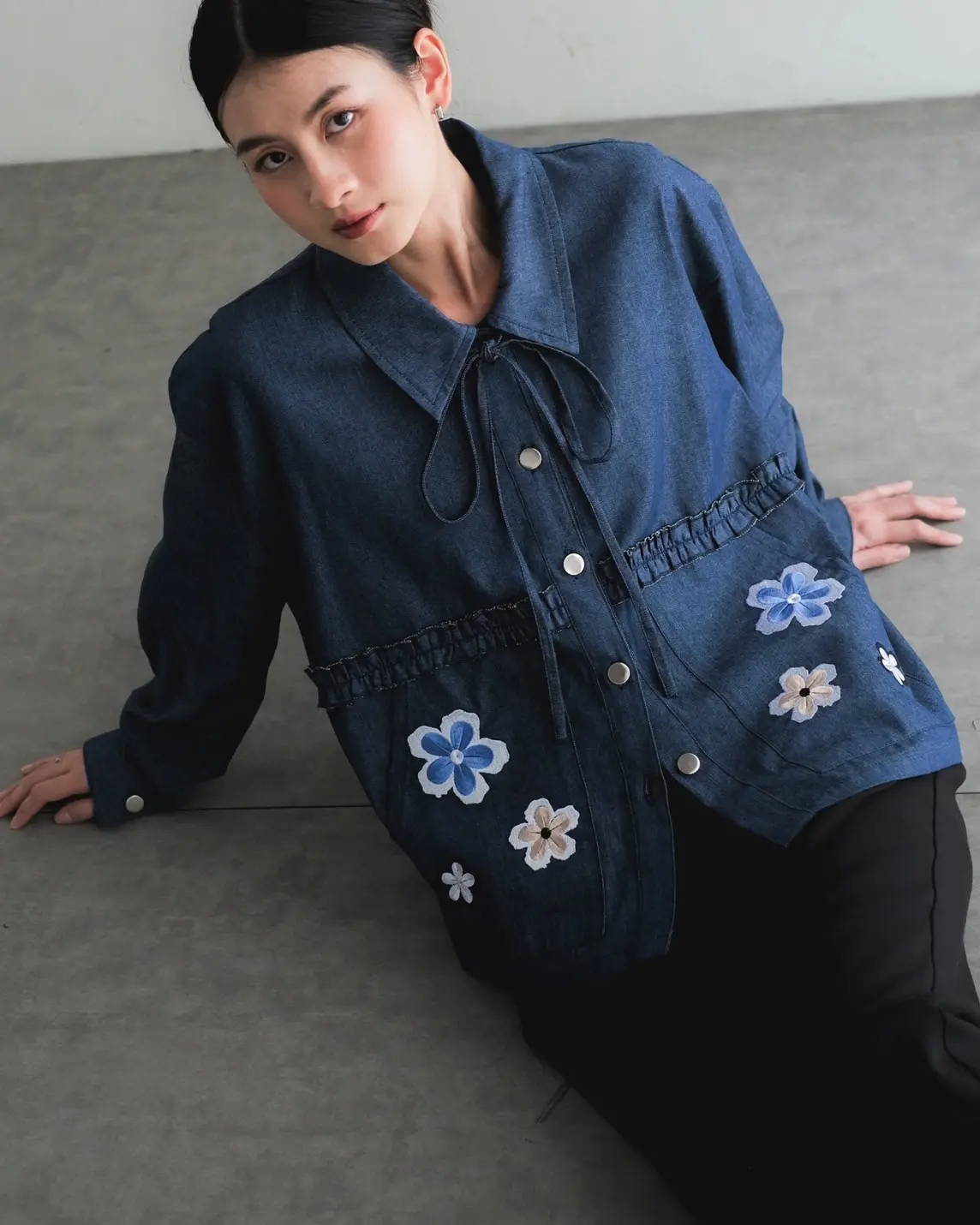 Alternative view of Zoe Denim Shirt Dark Blue
