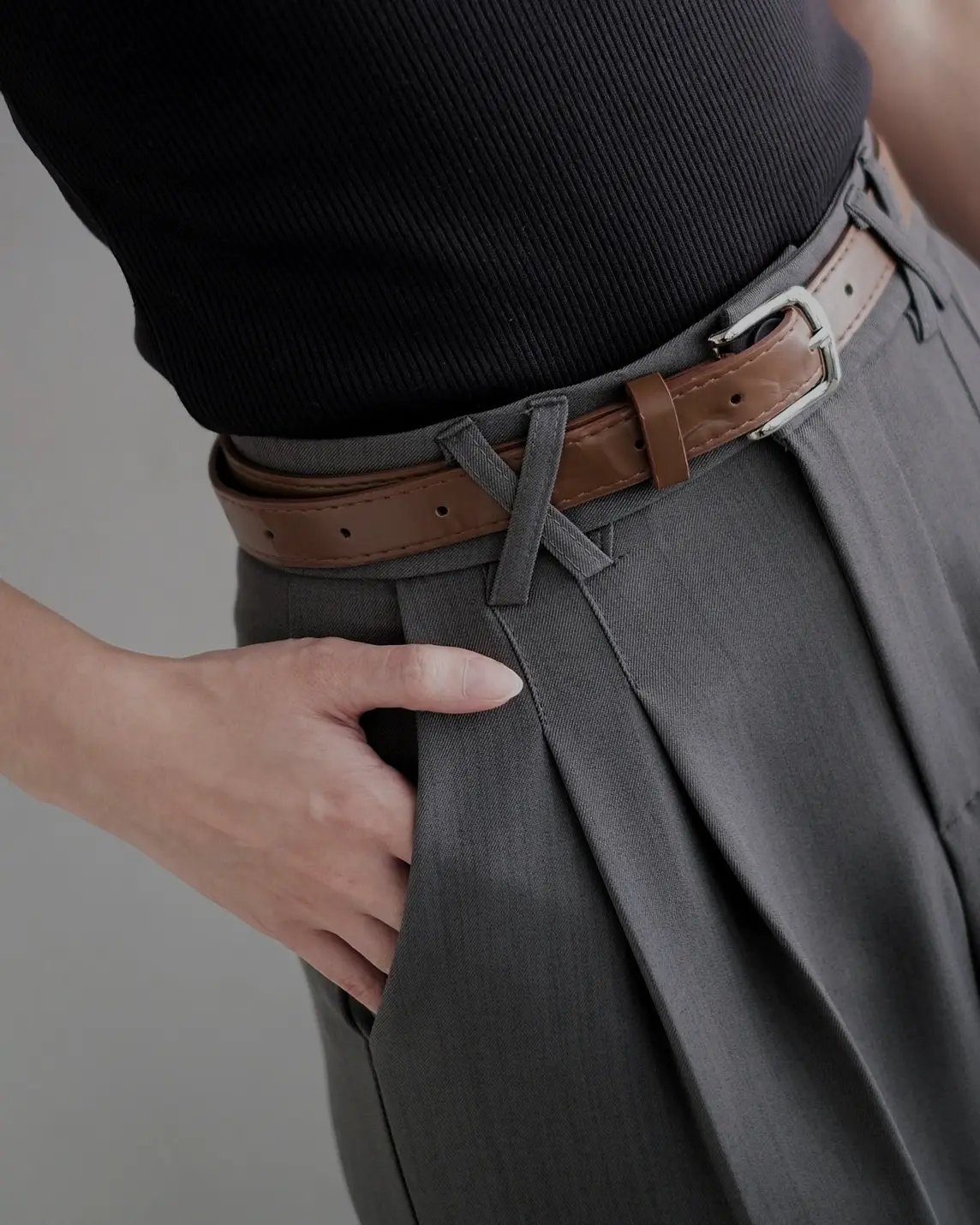 Qaimi Cullote Pants Kode 226D Dark Grey - Image 2