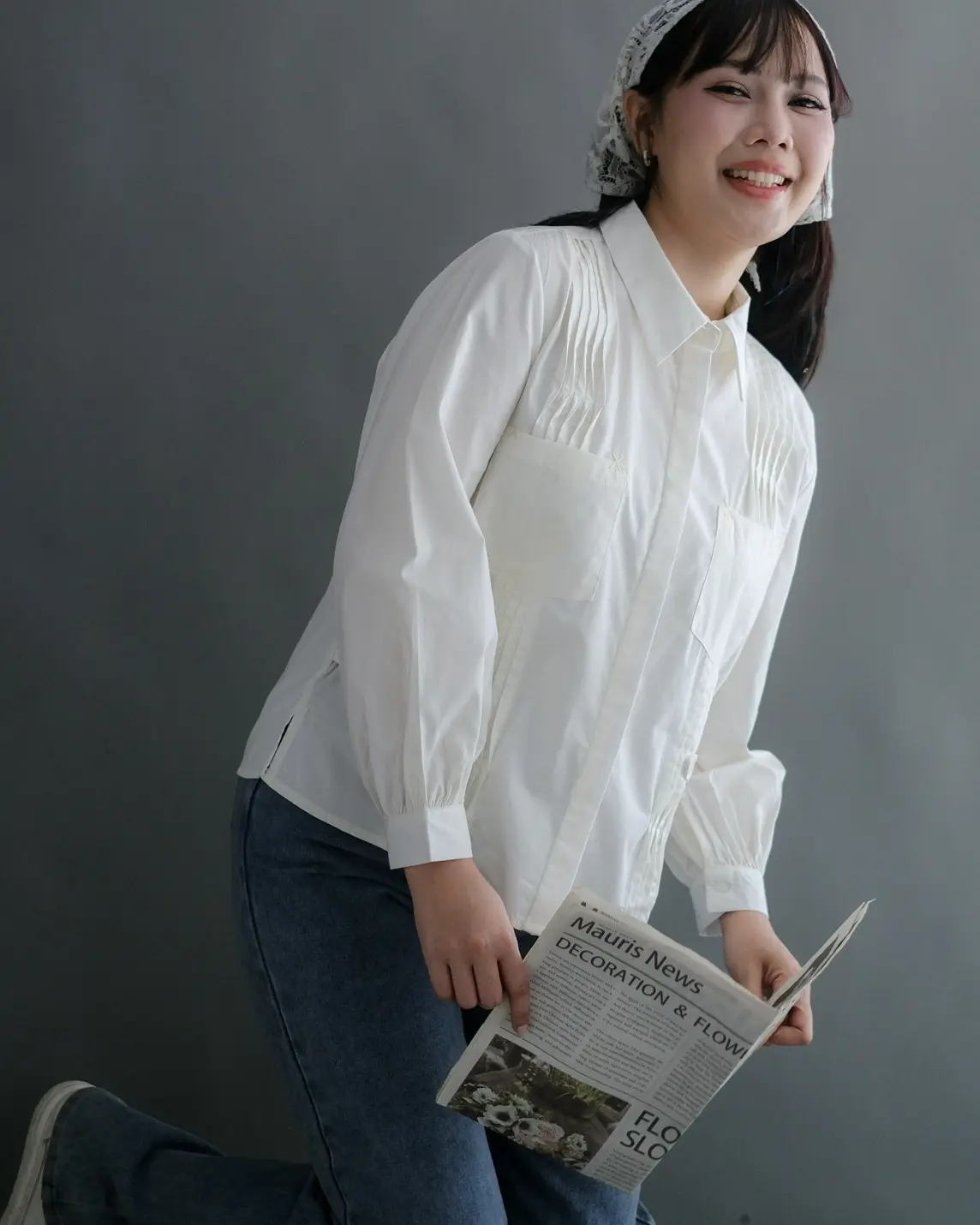(Grandpa'S) Minara Shirt Kode 3268 Broken White - Image 3