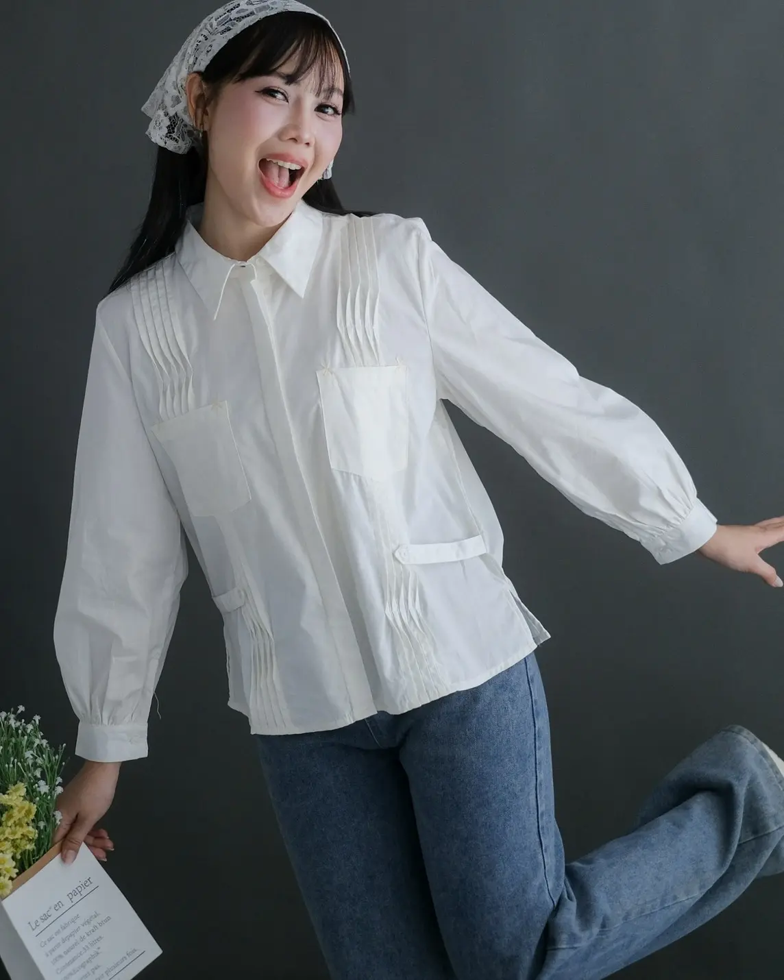(Grandpa'S) Minara Shirt Kode 3268 Broken White