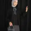 Belara Shirt Kode 20280 Black-Blue - Image 2