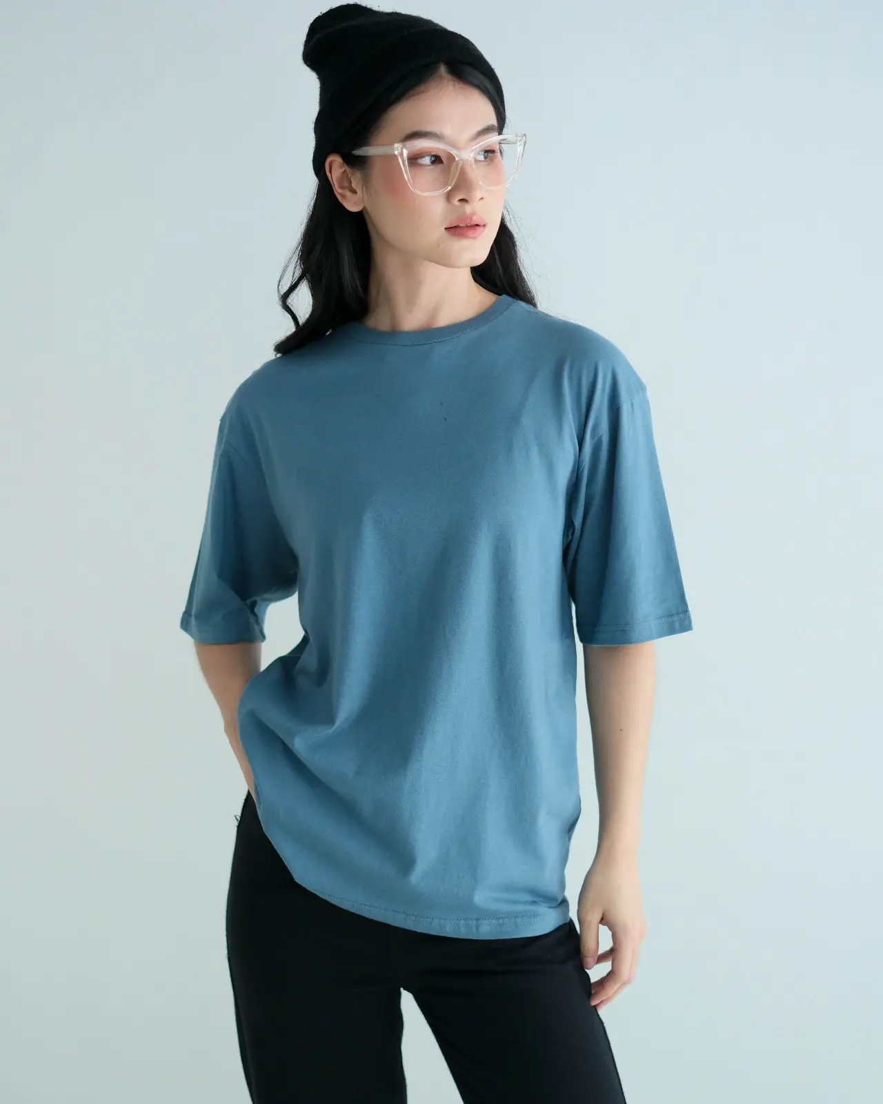 Rieka Basic T-Shirt Teal Blue