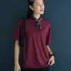 Rieka Basic T-Shirt Red Plum - Image 3