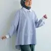 Doskan Stripe Shirt Kode 1403 Light Grey - Image 2