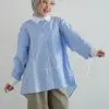 Doskan Stripe Shirt Kode 1403 Blue - Image 3