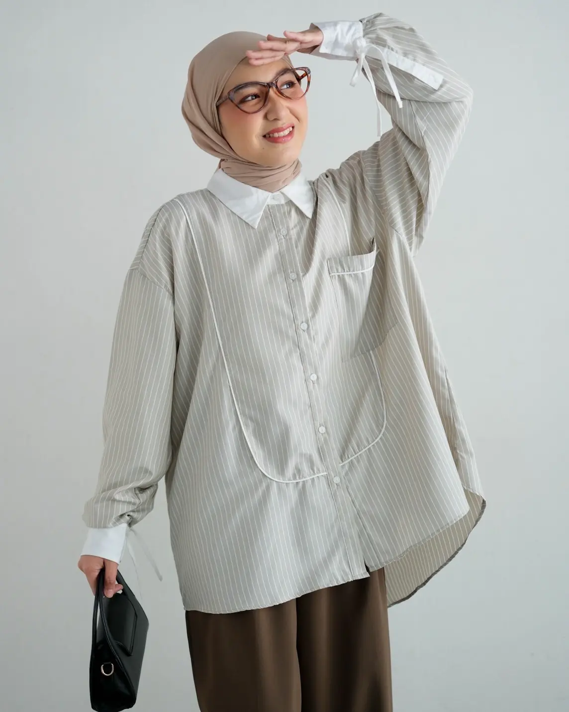 Doskan Stripe Shirt Kode 1403 Light Sage