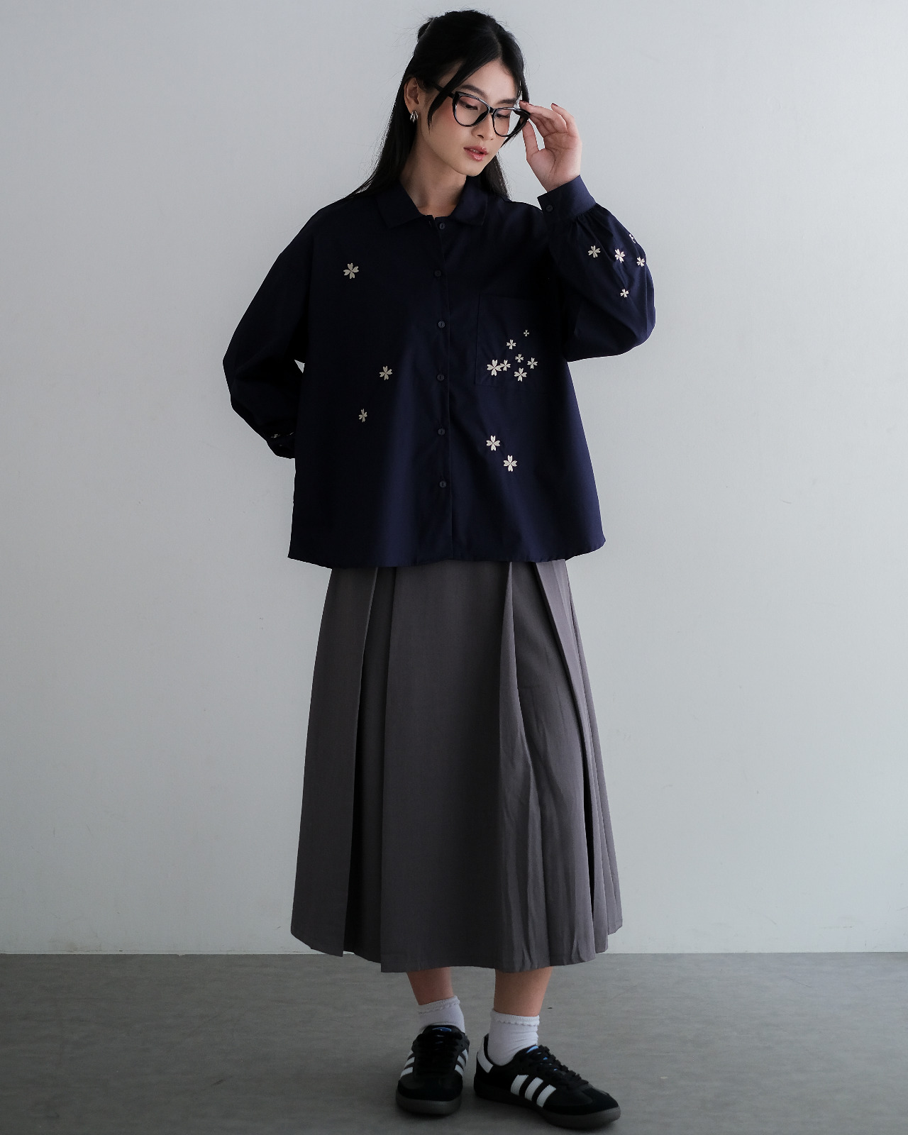 Floriesa ShirtKODE 1401 Navy - Image 3