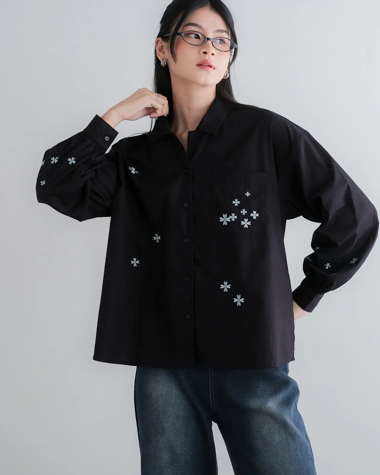 Floriesa Shirt KODE 1401 Black