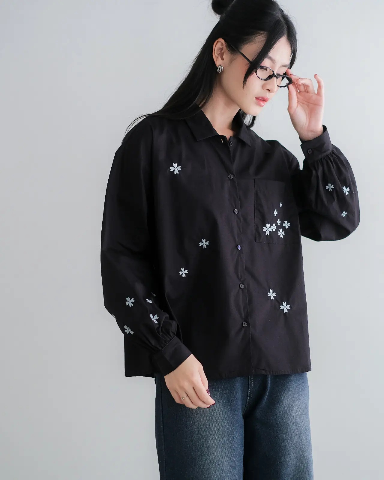 Floriesa Shirt KODE 1401 Black - Image 2