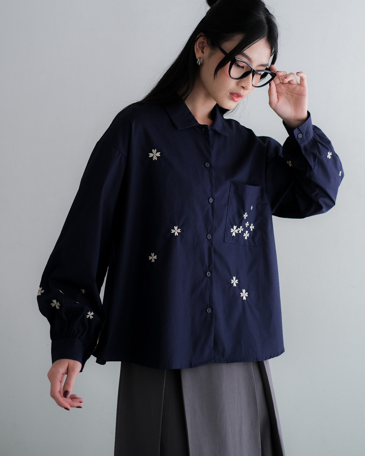 Floriesa ShirtKODE 1401 Navy - Image 2