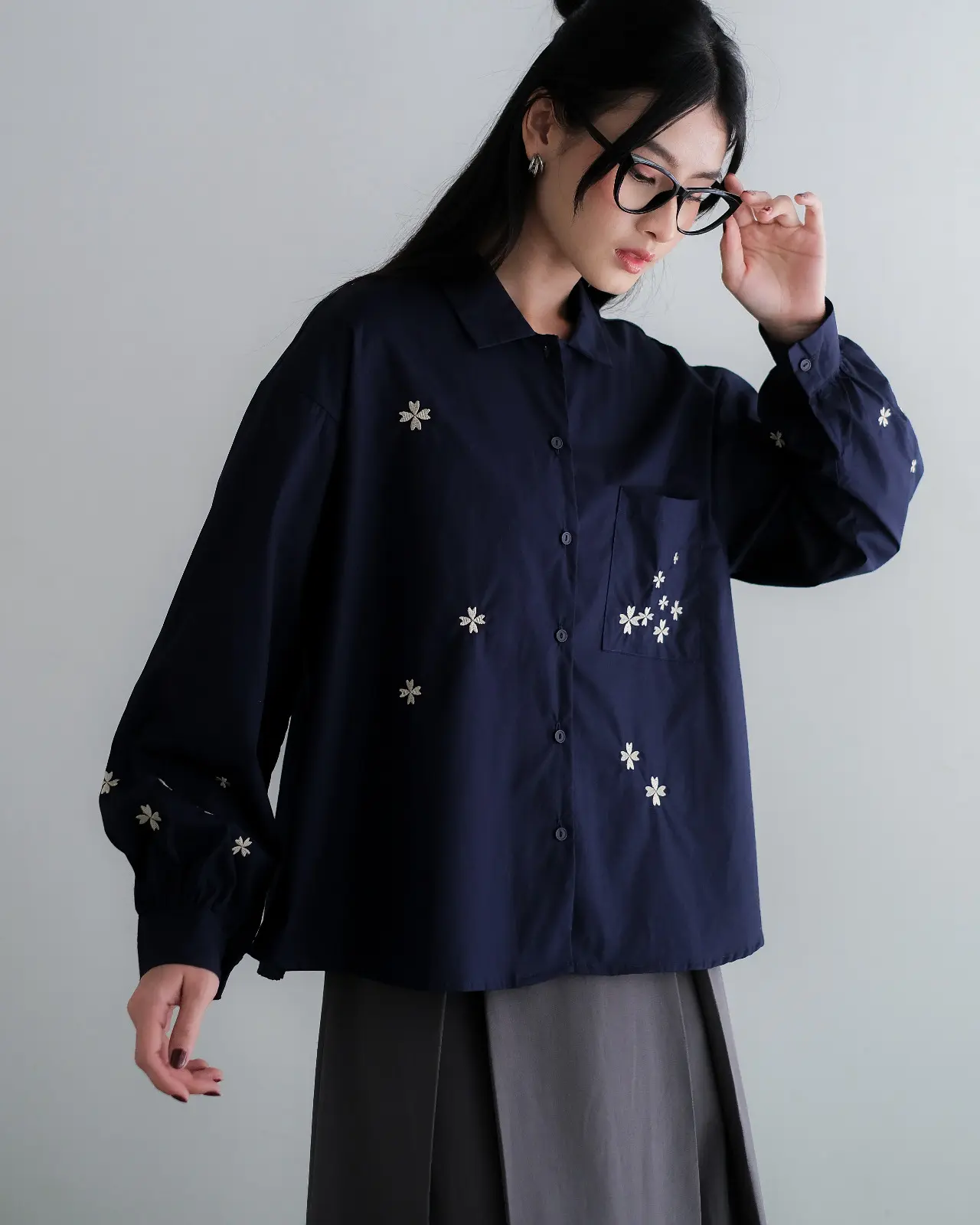 Floriesa ShirtKODE 1401 Navy - Image 2