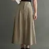 Ivelisa Corduroy Skirt Kode 6618 Khaki - Image 2