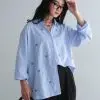 KAILENA STRIPE SHIRT KODE 14801 LIGHT BLUE - Image 3