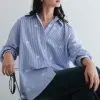 KAILENA STRIPE SHIRT KODE 14801 BLUE DENIM - Image 3