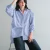 KAILENA STRIPE SHIRT KODE 14801 BLUE DENIM - Image 4
