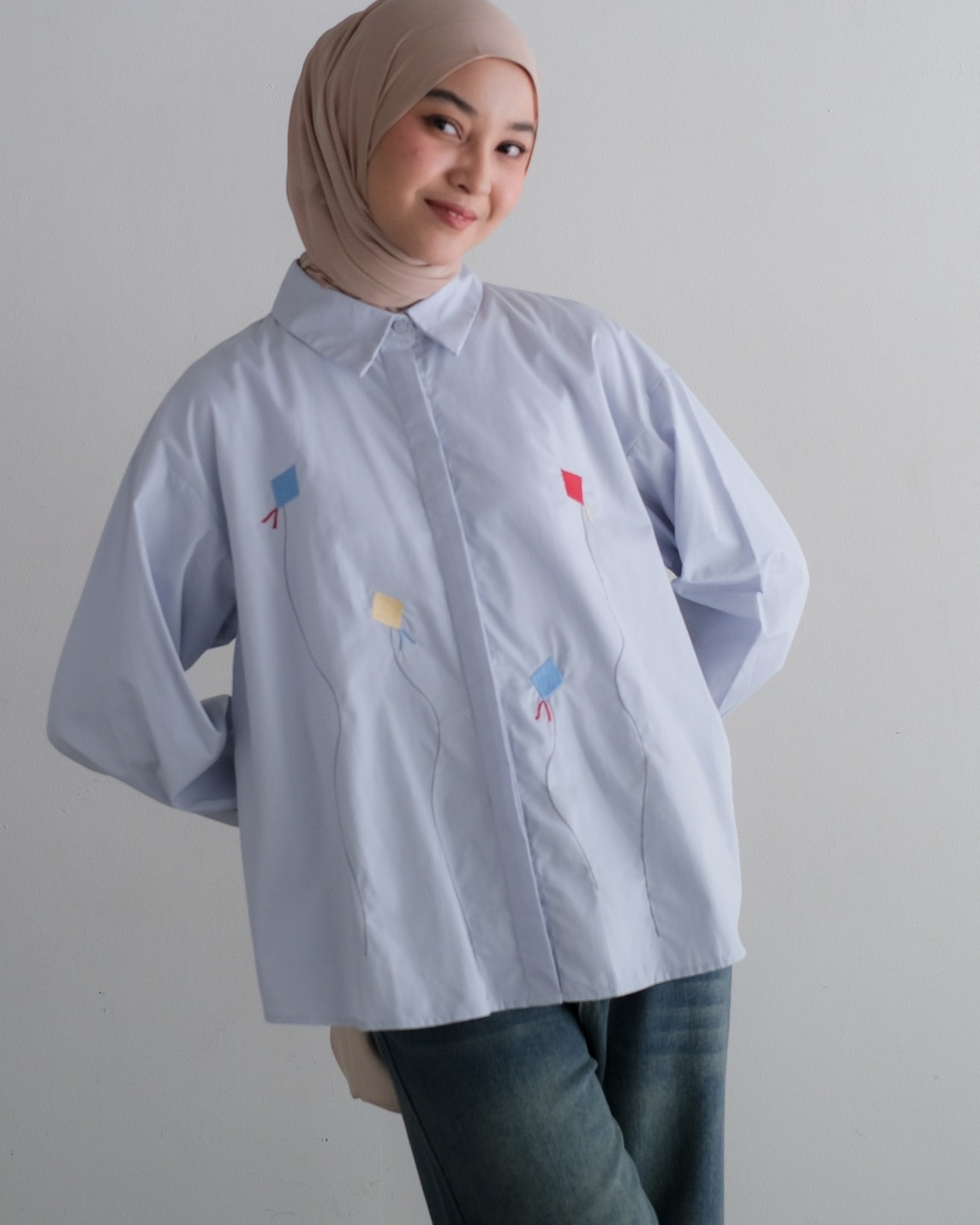 Kites Shirt Kode 1409 Light Blue - Image 3