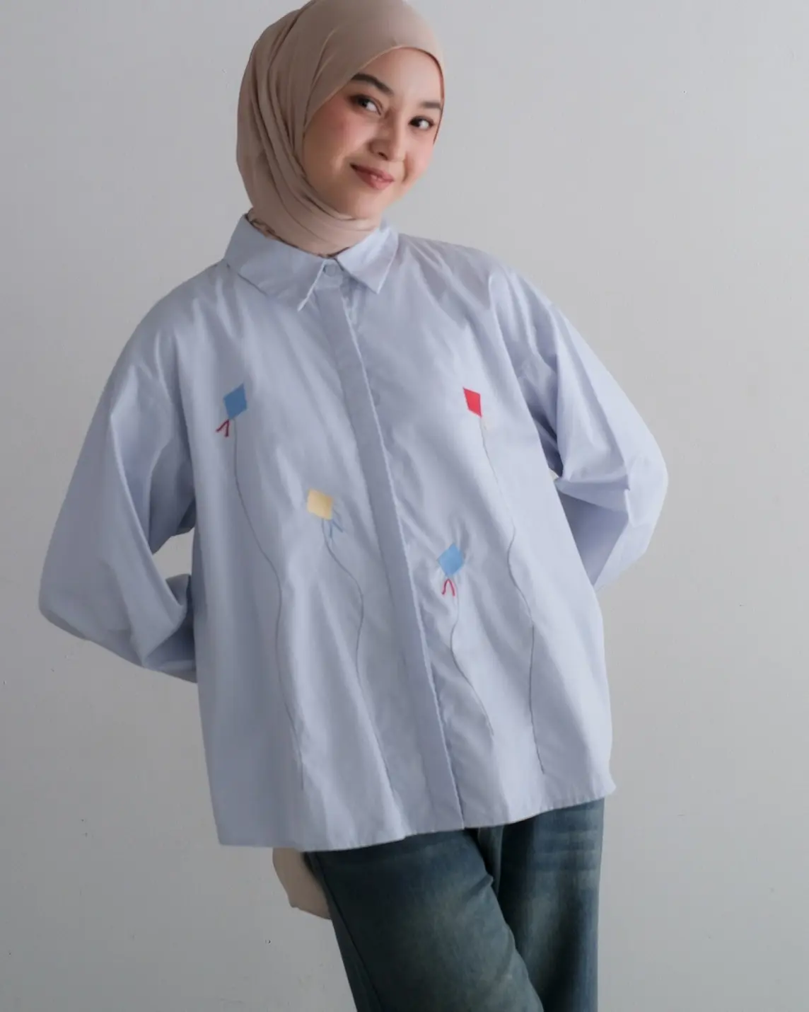 Kites Shirt Kode 1409 Light Blue - Image 3