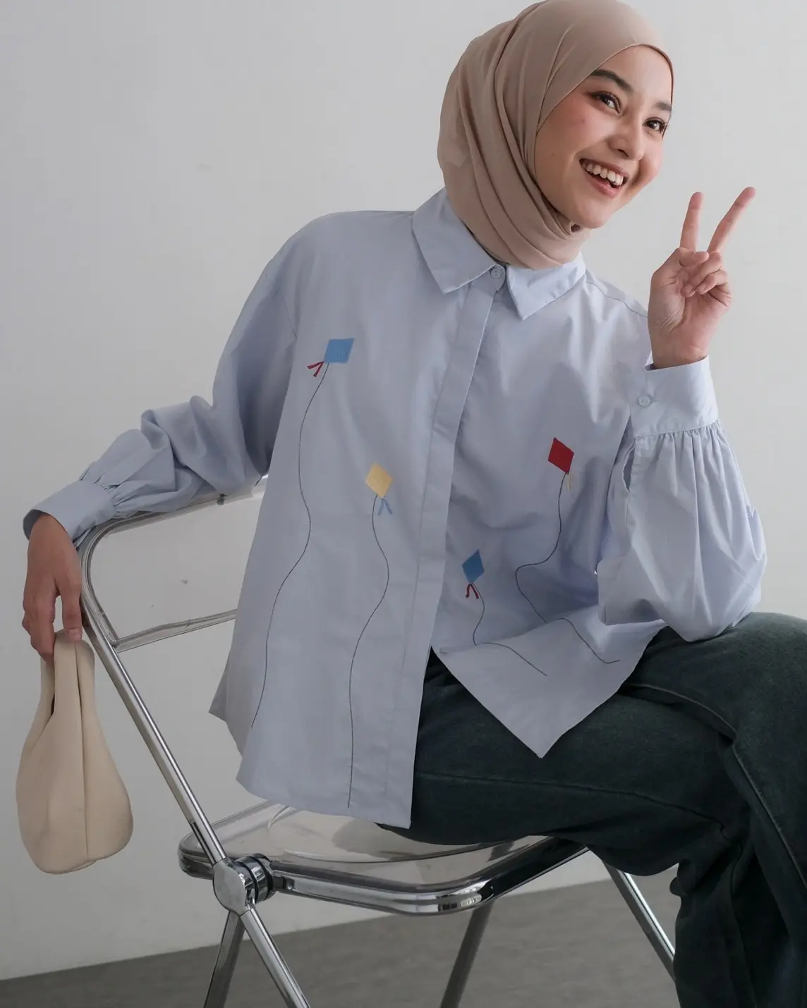 Kites Shirt Kode 1409 Light Blue - Image 2