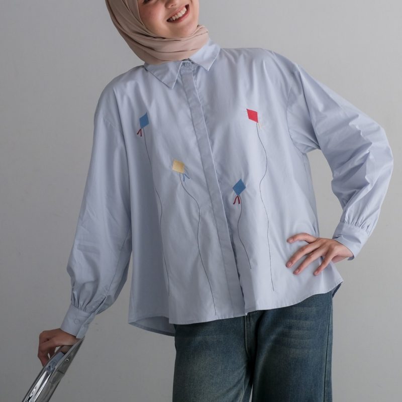 Kites Shirt Kode 1409 Light Blue