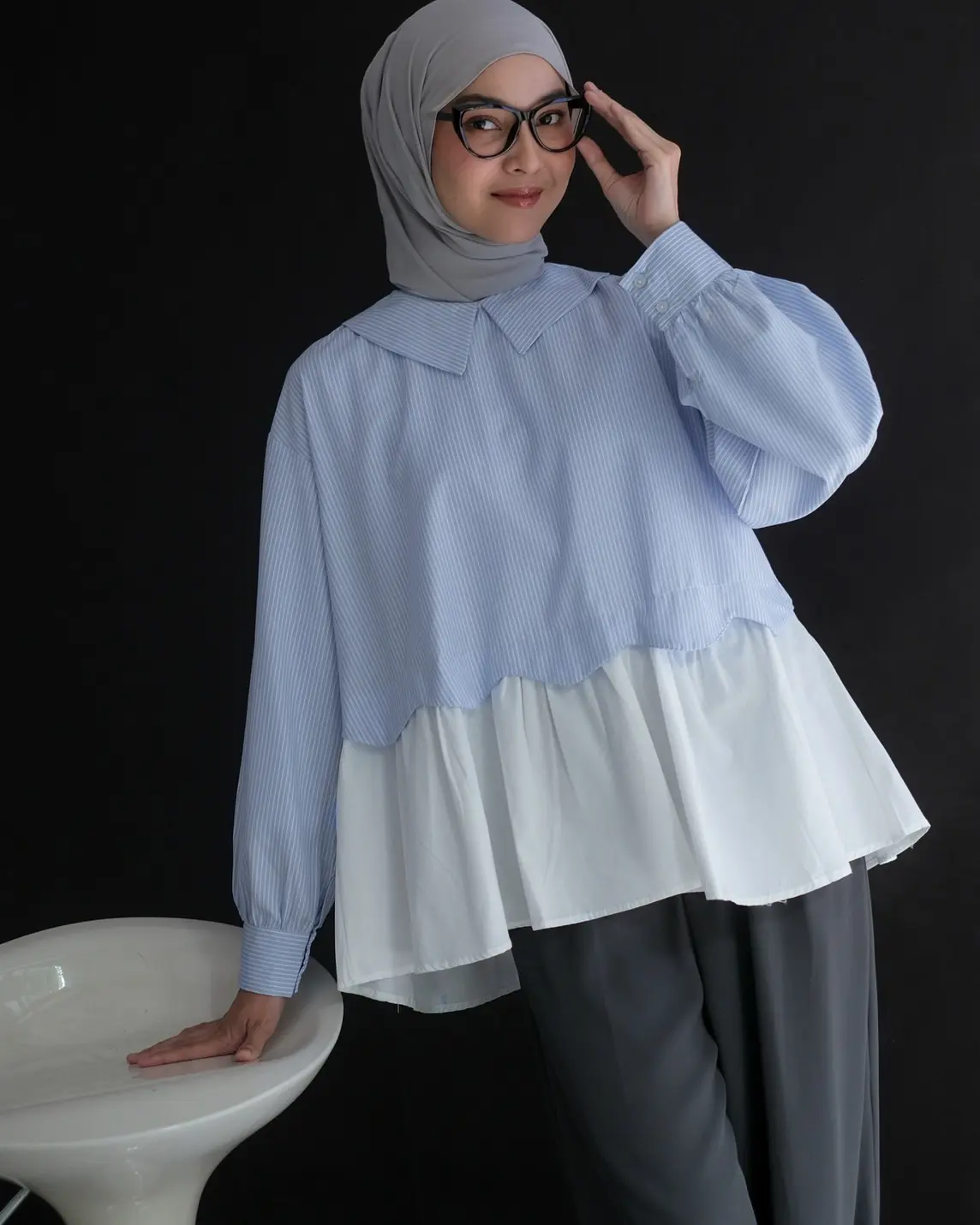 Nore Stripe Longsleeve Kode 1404 Blue