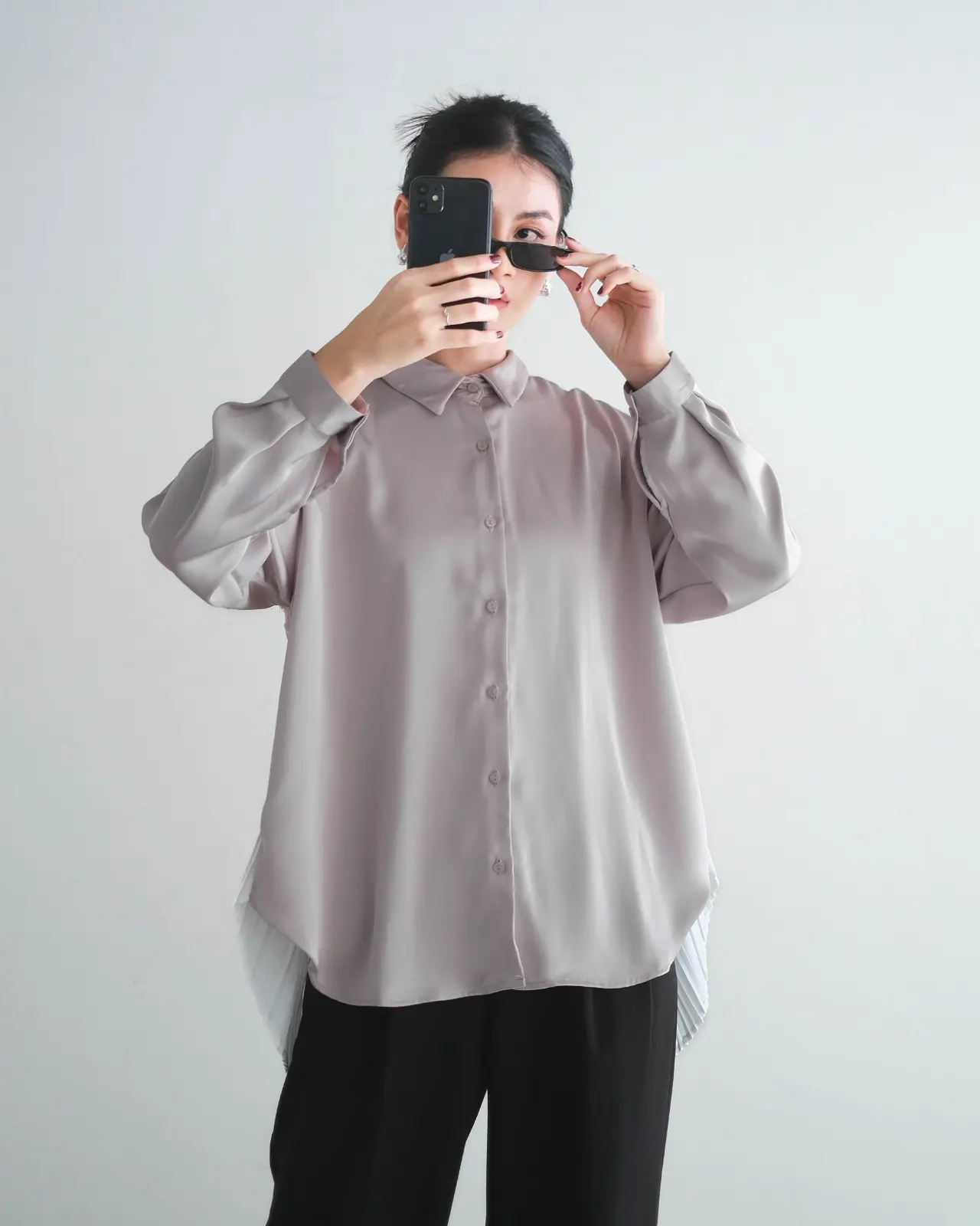Chanita Shirt Kode 60086 Light Grey - Image 3