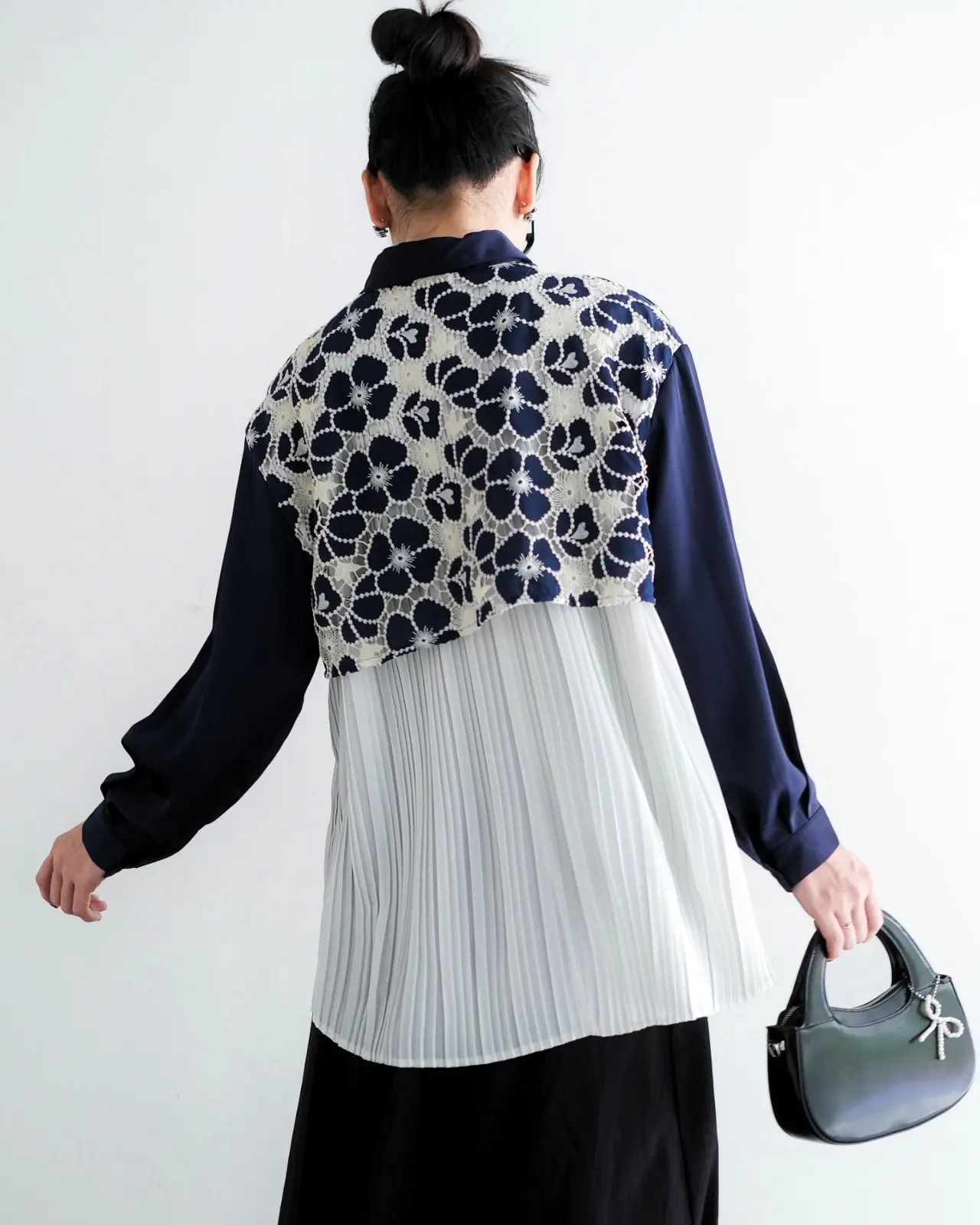 Chanita Shirt Kode 60086 Navy - Image 3