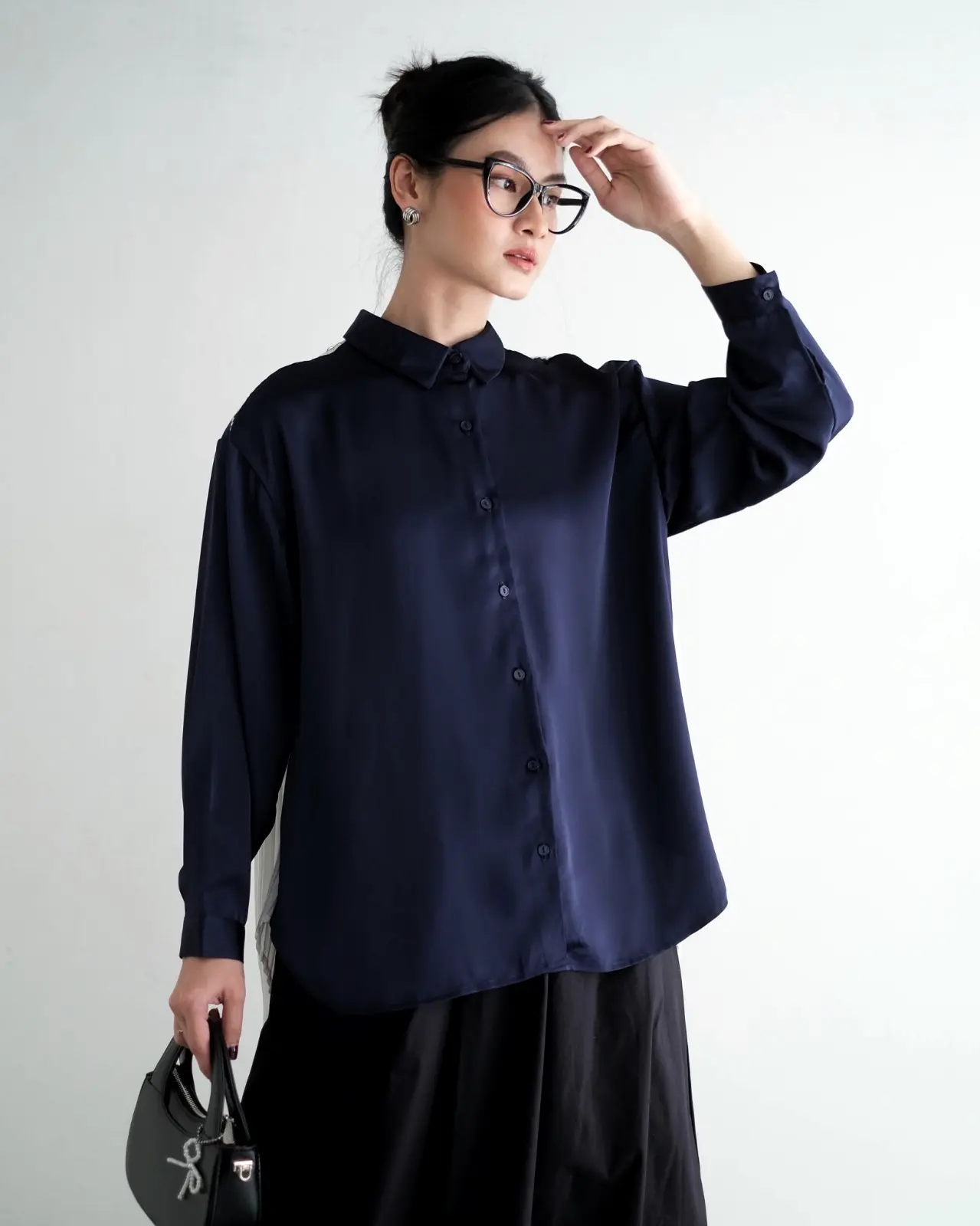 Chanita Shirt Kode 60086 Navy - Image 2