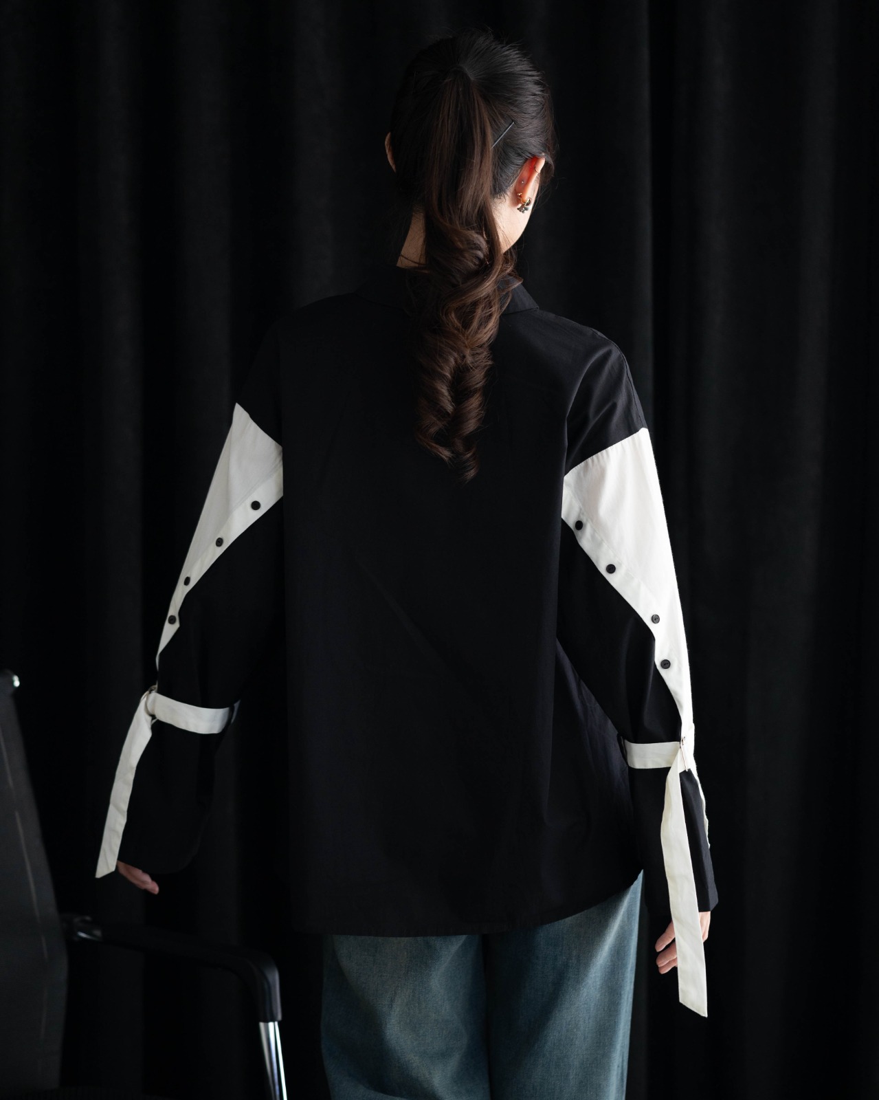 Nimamo Shirt Kode 20290 Black-Broken White - Image 3