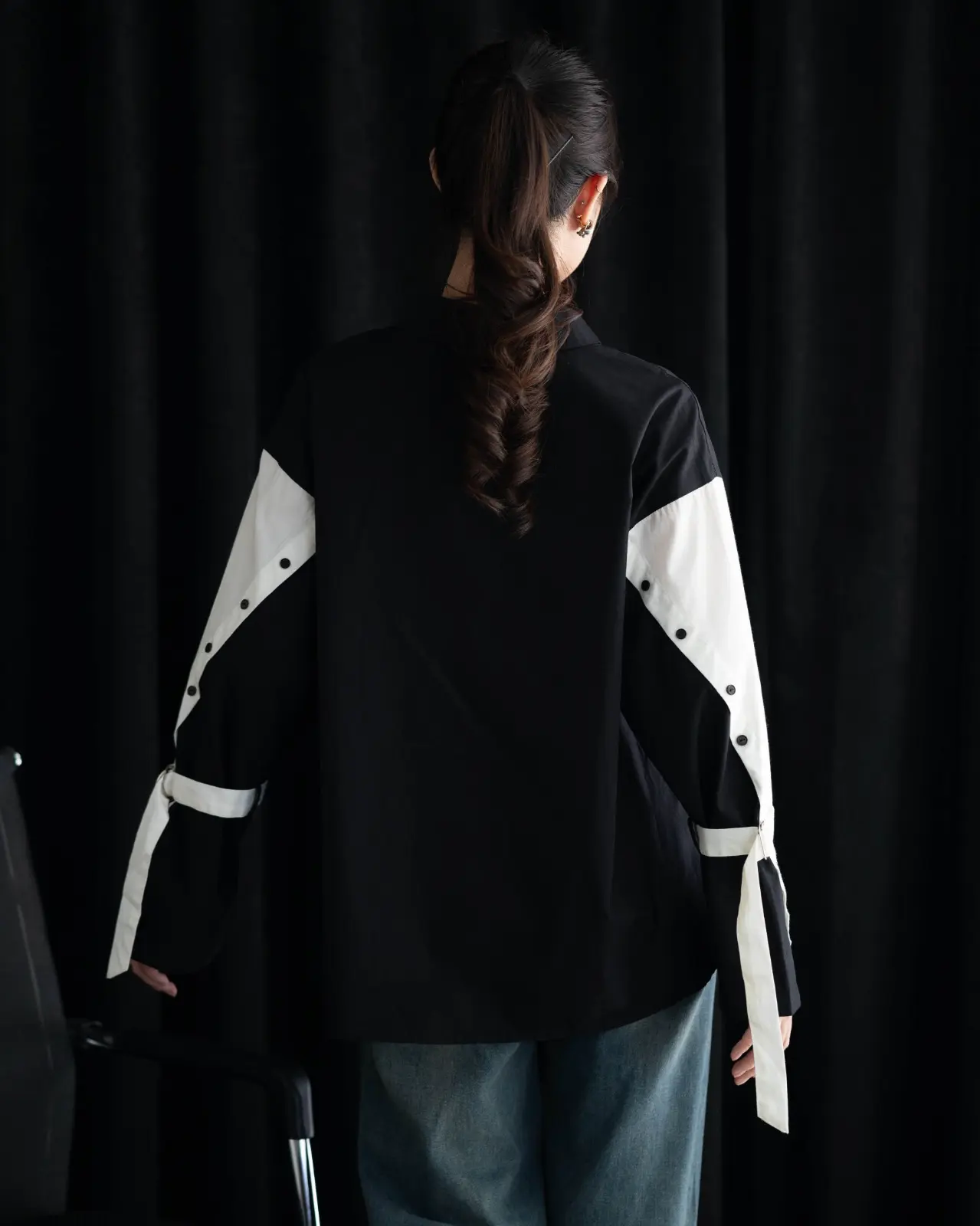 Nimamo Shirt Kode 20290 Black-Broken White - Image 3