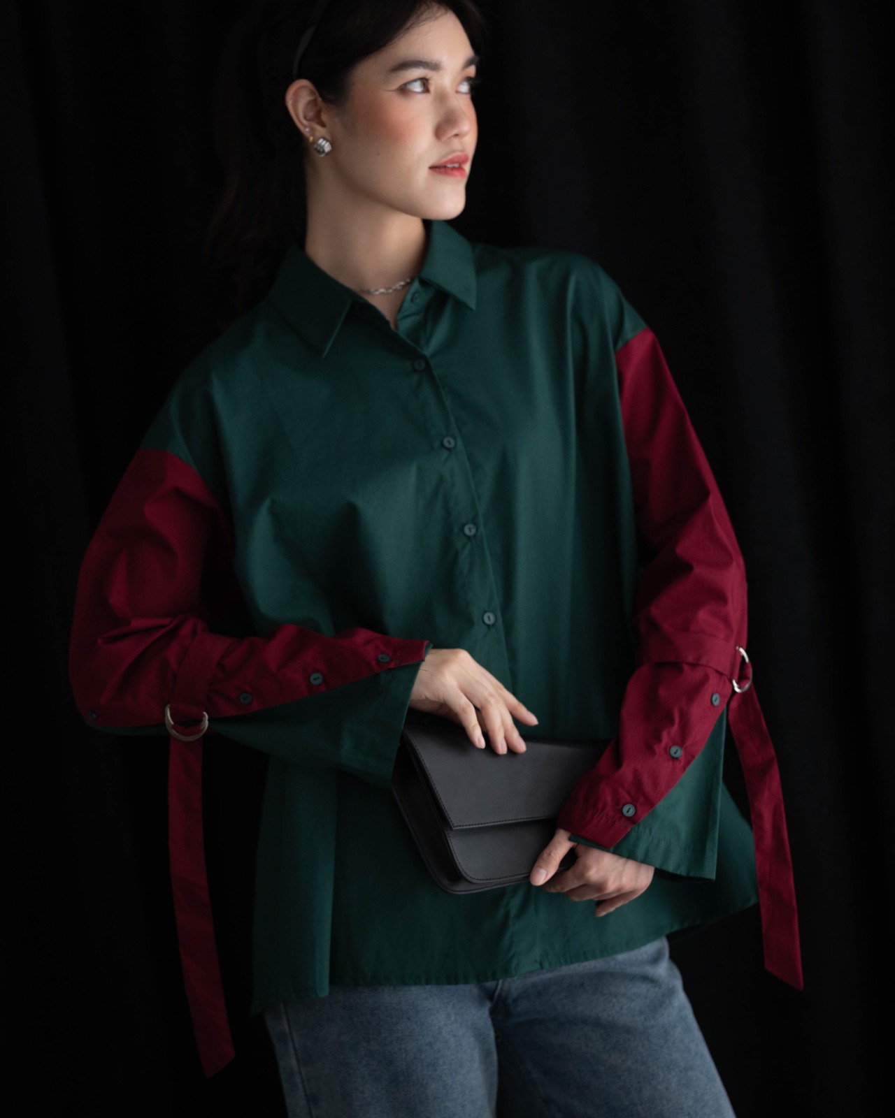 Nimamo Shirt Kode 20290 Glass Green - Maroon - Image 2