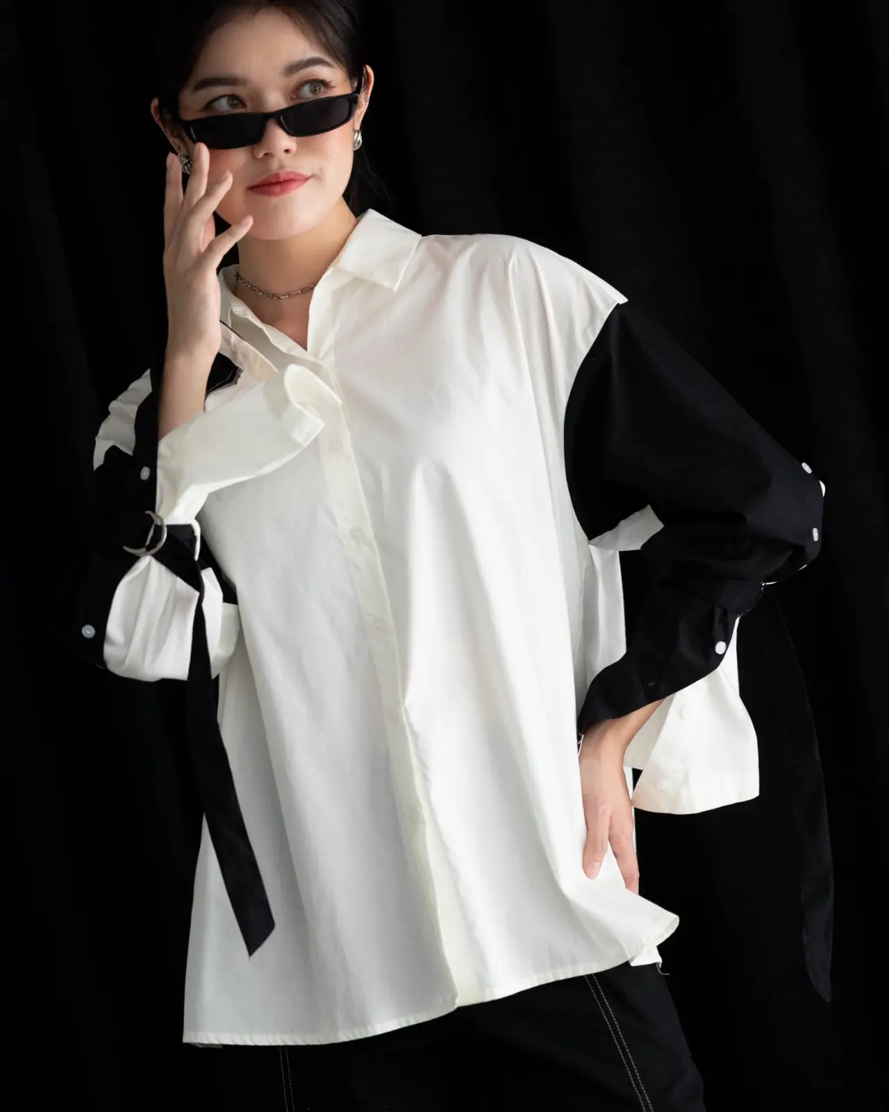 Nimamo Shirt Kode 20290 Broken White-Black - Image 3